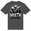 Gray T-shirt with fantasy creature design.