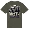 T-shirt with demon illustration and "WRATH" text.