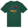 Green t-shirt with parkour illustration and text.