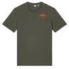 Dark green T-shirt with small chest logo.