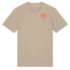 Sand-colored tee with small diamond chest logo