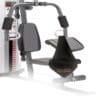 Home gym equipment with attached black towel.